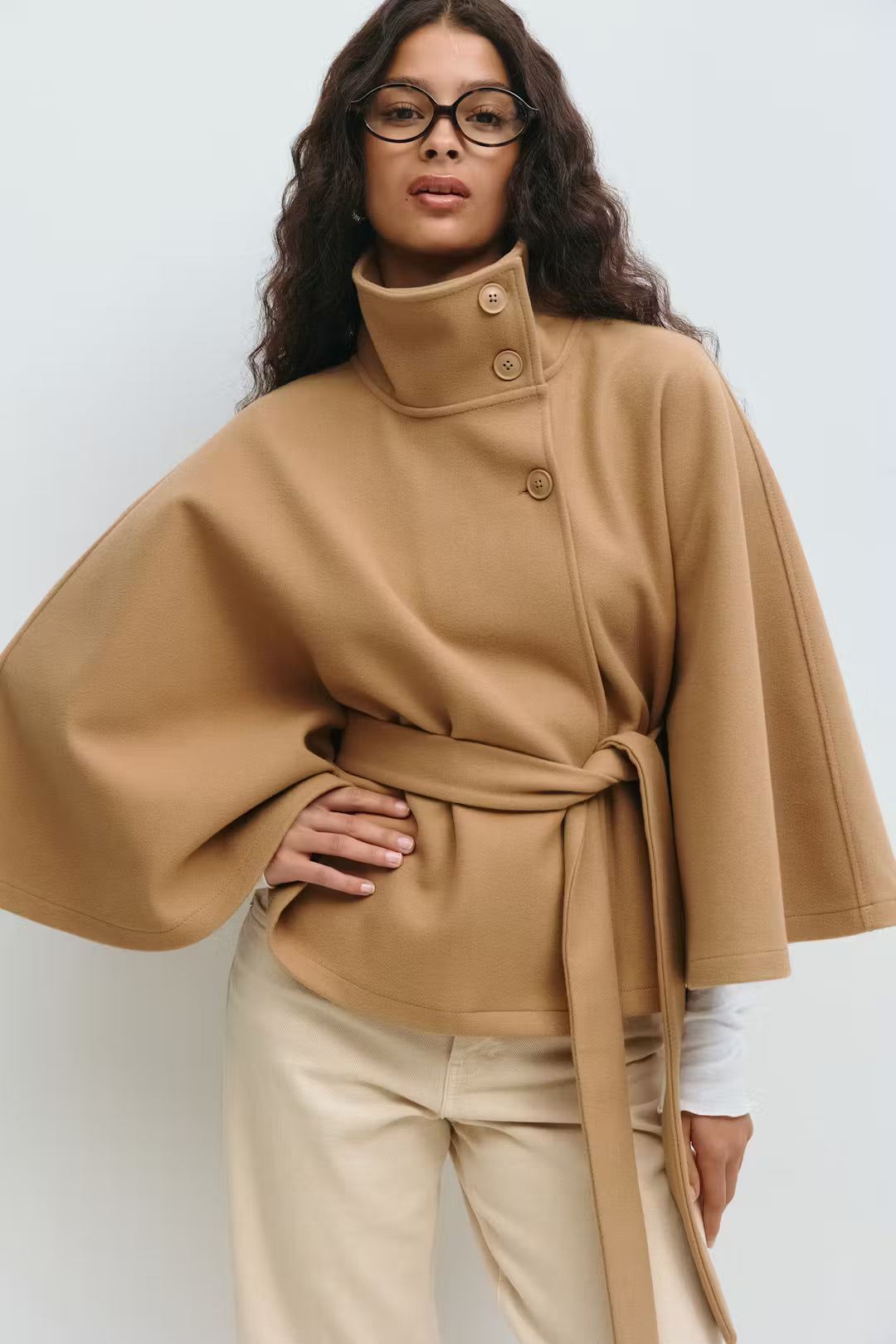 The Milano Belted Cape Coat