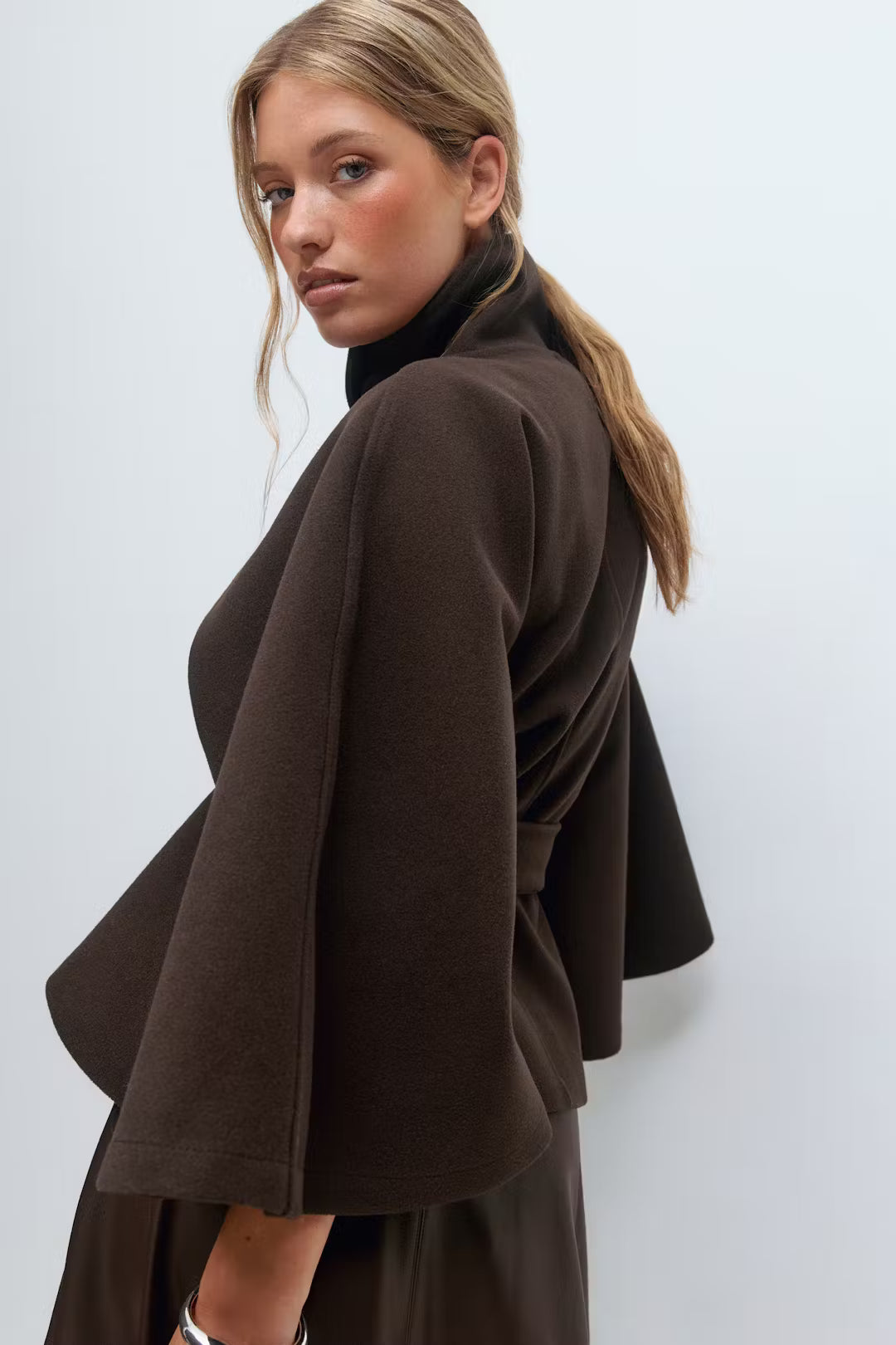 The Milano Belted Cape Coat