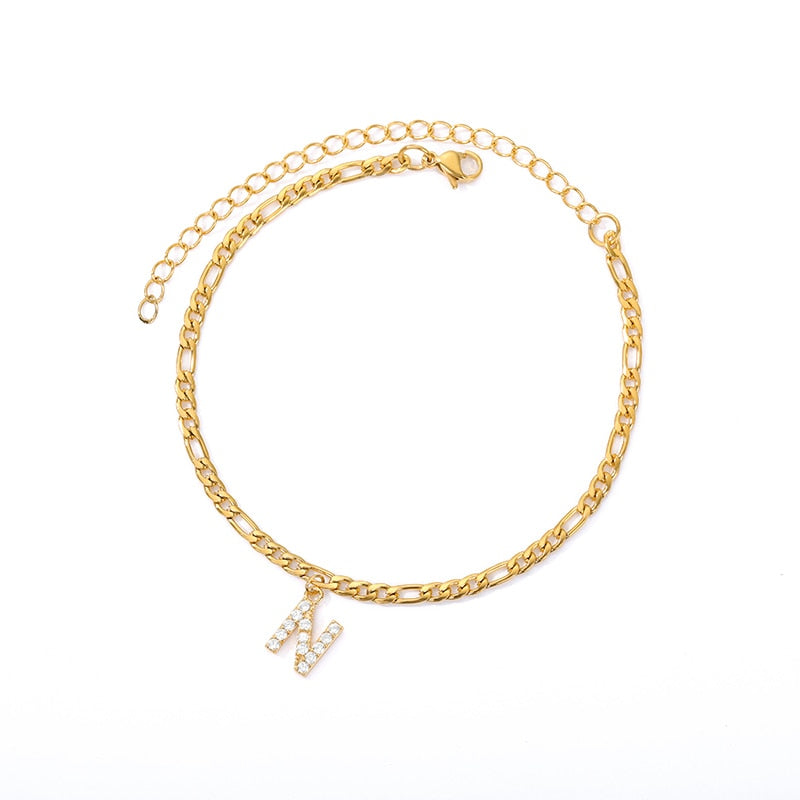 Eterna Initial Anklet