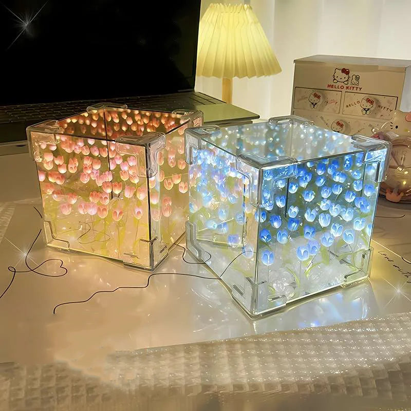 3D Cloud Tulip LED Night Lamp