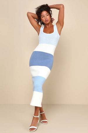 Stylish Striped Sweater Dress