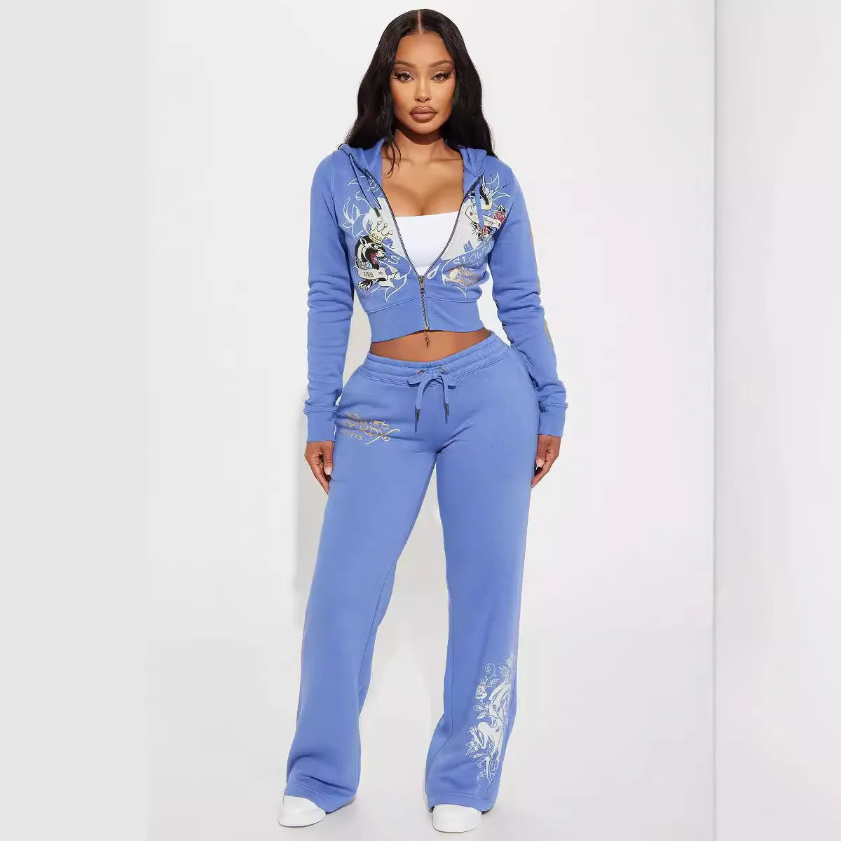 Y2K Retro Vibe Hoodie Set