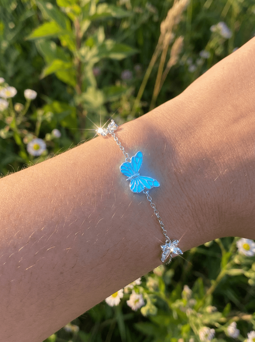 Luminous Dream Blue Butterfly Bracelet