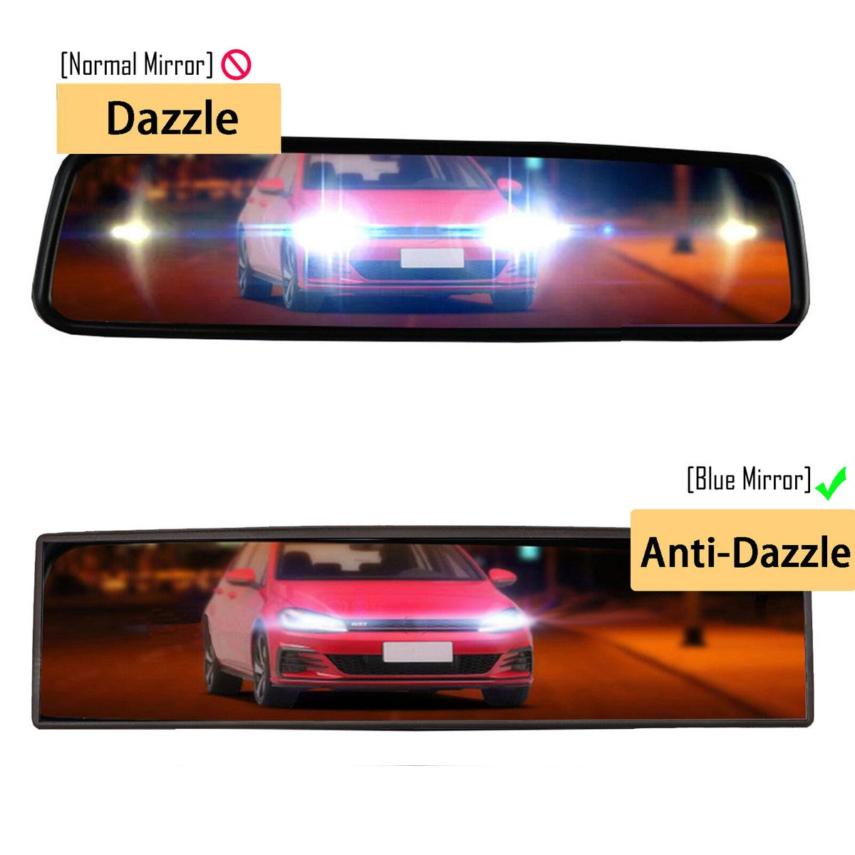 Panoramic Clip-On Rearview Mirror