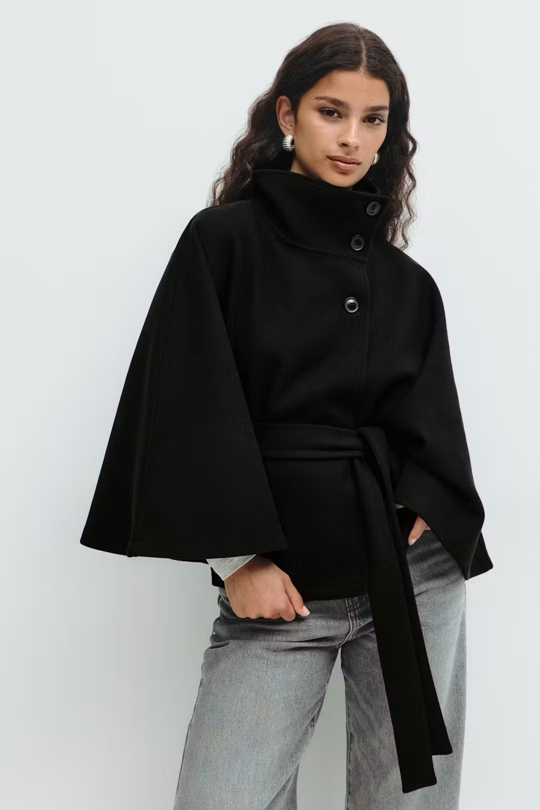 The Milano Belted Cape Coat