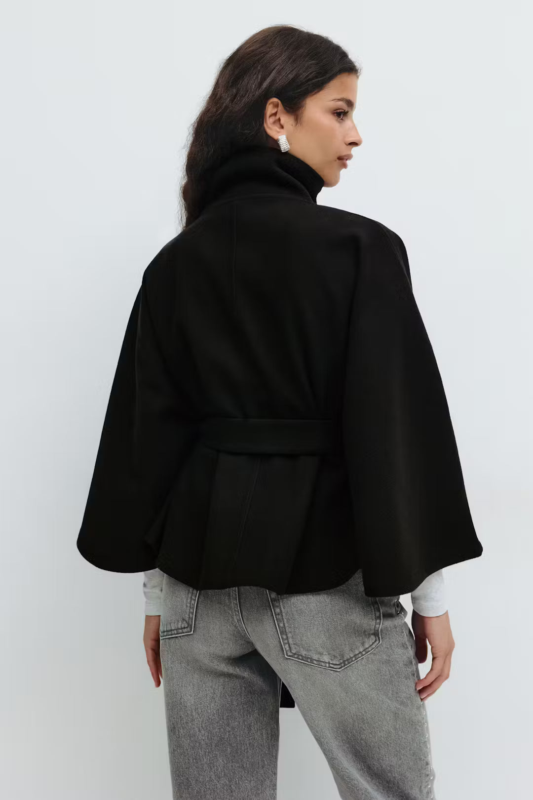 The Milano Belted Cape Coat