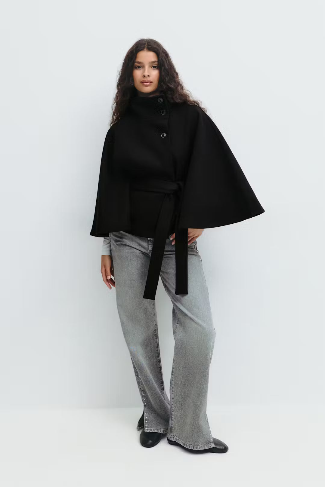 The Milano Belted Cape Coat