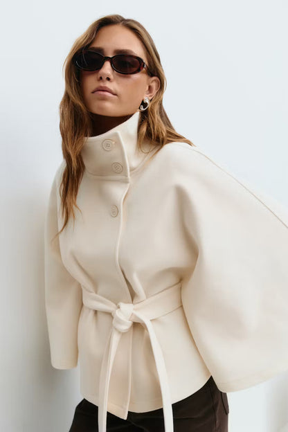 The Milano Belted Cape Coat