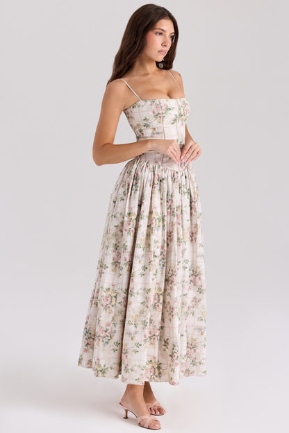 CorsetShape™ Floral Midi Dress