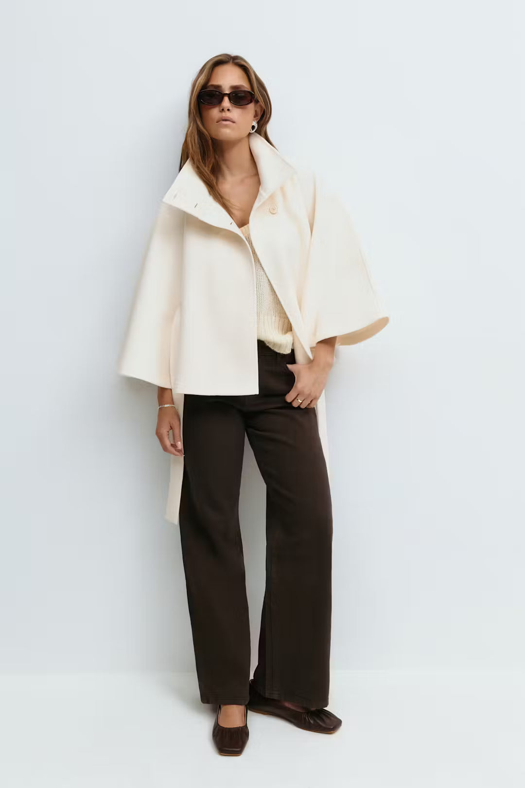 The Milano Belted Cape Coat