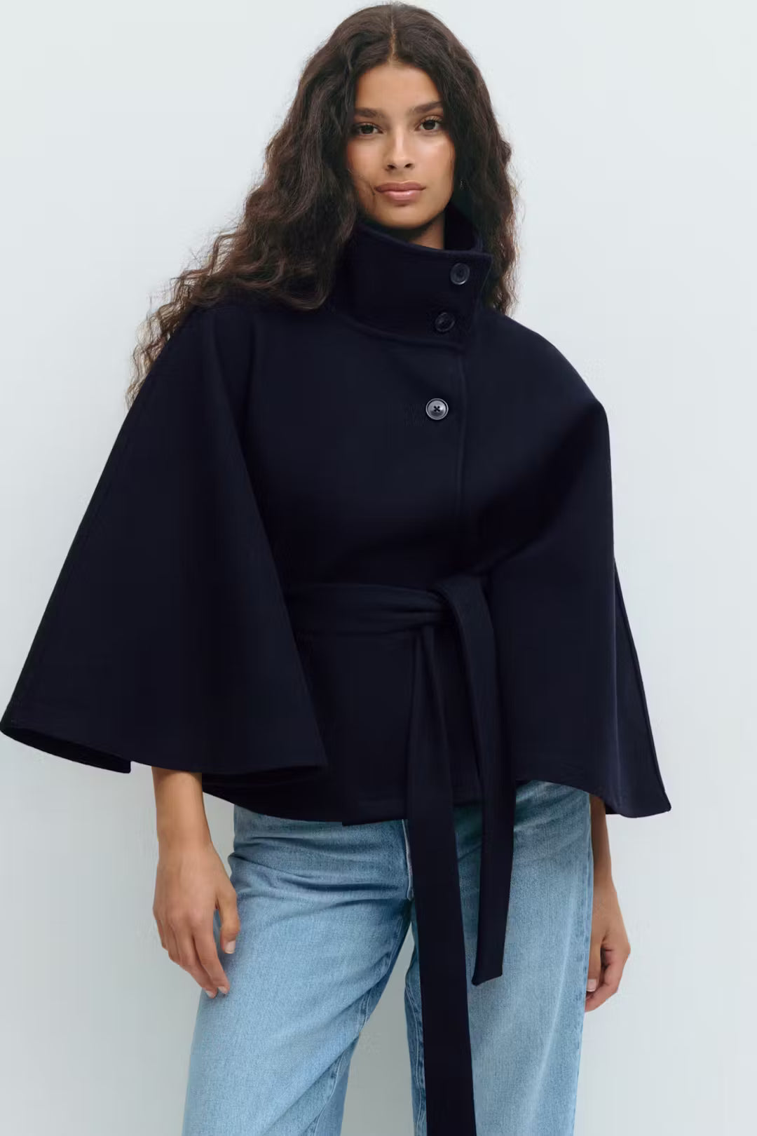 The Milano Belted Cape Coat