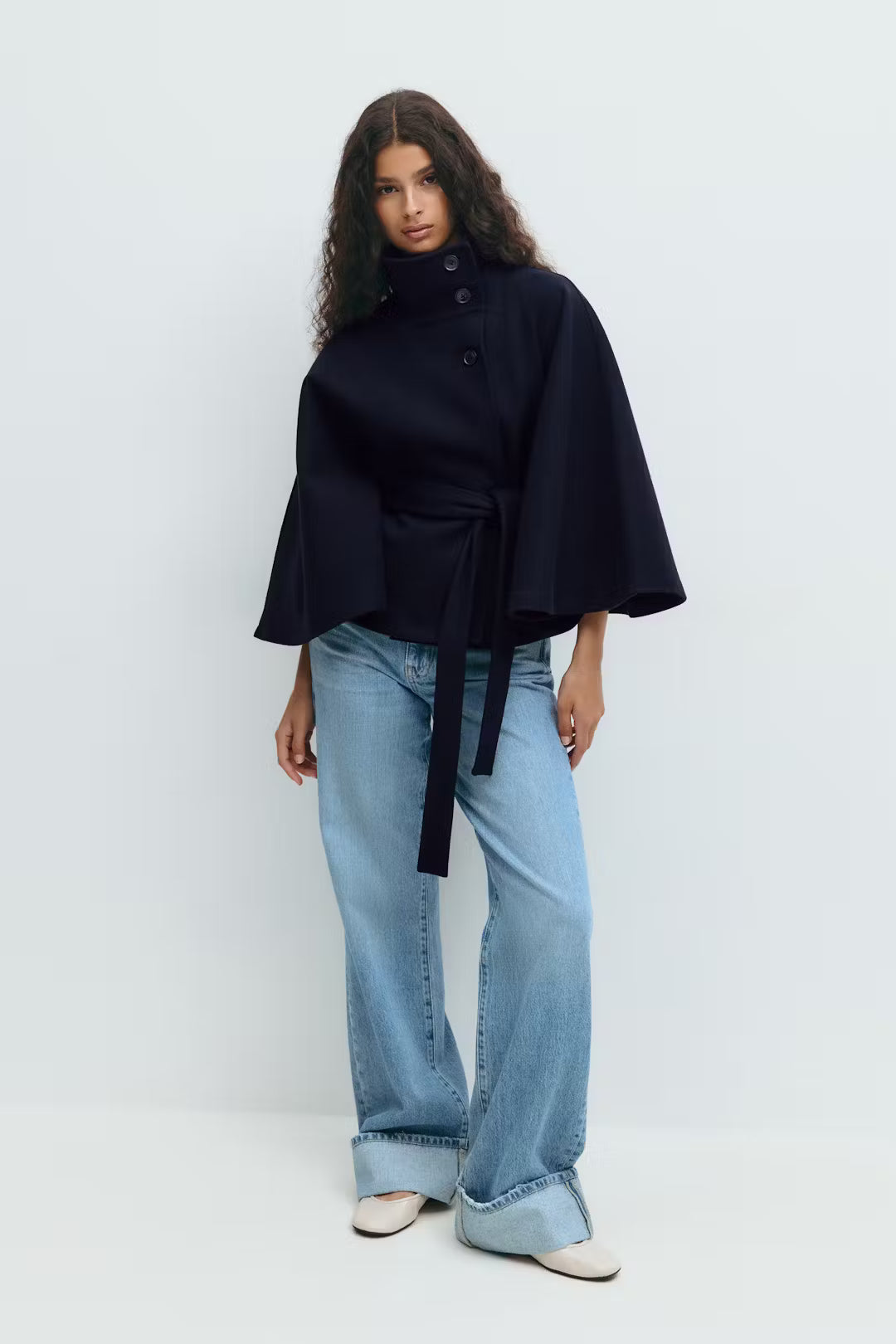 The Milano Belted Cape Coat