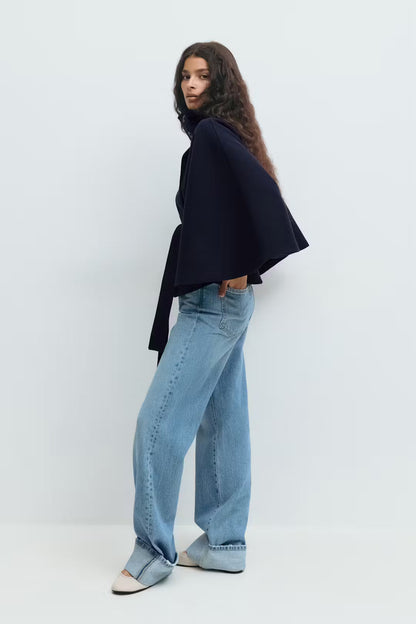 The Milano Belted Cape Coat