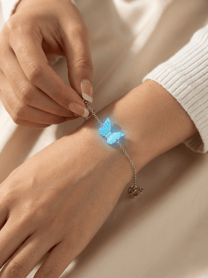 Luminous Dream Blue Butterfly Bracelet