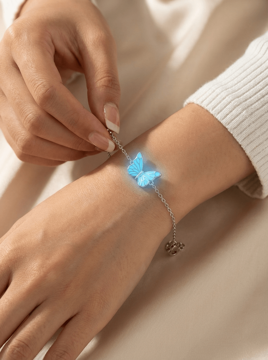 Luminous Dream Blue Butterfly Bracelet