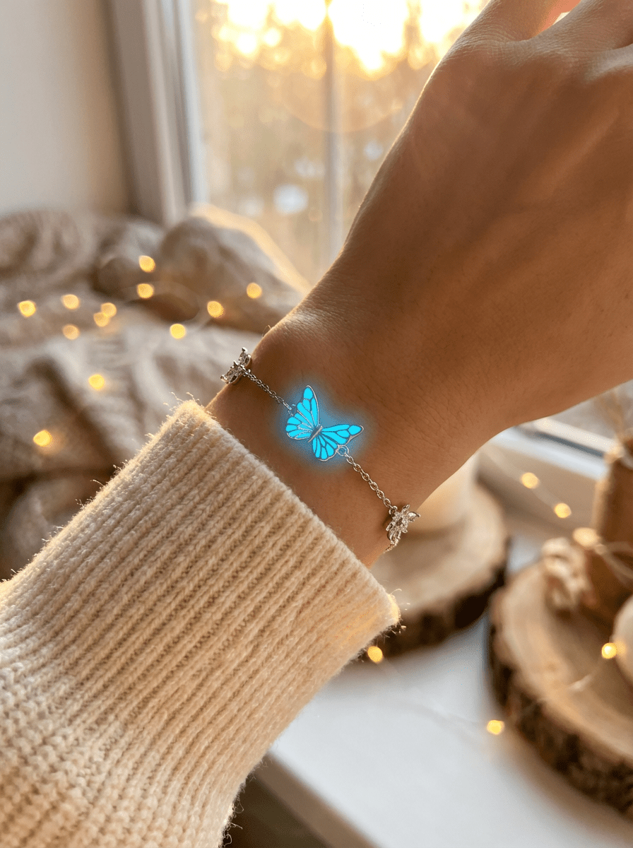 Luminous Dream Blue Butterfly Bracelet